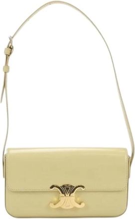 Celine Pre-owned Shoulder Bags, female, Yellow, Size: ONE SIZE Pre-owned Vintage Shoulder Bag