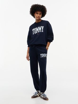 Tommy Hilfiger Womens Varsity Tommy Logo Sweatpant - Navy Blue - XXL