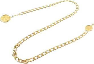 Chanel Pre-owned Vintage Standard riem - Dames - Vintage Accessoires - Geel - ONE Size - Vintage