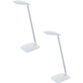 Loops 2 PACK Table Desk Lamp Colour White Touch On/Off Dimming Bulb LED 4.5W Included