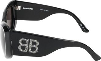 Balenciaga Womens Bb0393s Sunglasses Black Acetate