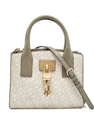 DKNY Tweezijdige handtas met logopatroon - Grijs