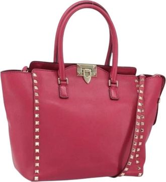 Valentino Pre-owned Vintage Handtas - Dames - Vintage Handtas - Roze - ONE Size - Leer - Vintage