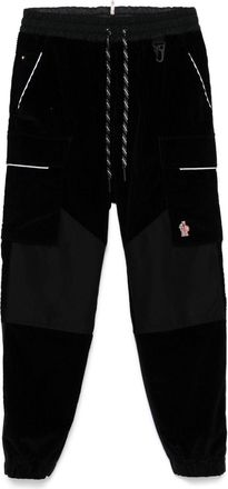 Moncler corduroy track pants - men - Elastane/Cotton/Polyamide - L - Black