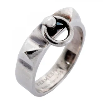 Herm&egrave;s Silver 925 Band Ring (Pre-Owned)