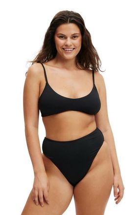 Cotton On Womens Super Scoop Bikini Top in Black at Nordstrom, Size X-Small