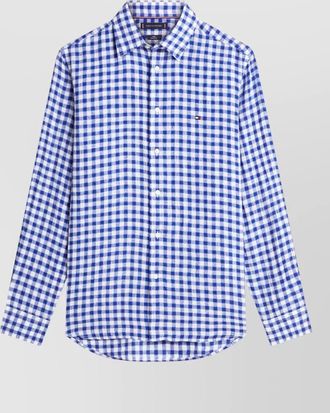 Tommy Hilfiger gingham check shirt button down collar