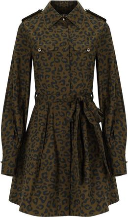 Essentiel ABITO KETO ANIMALIER KAKI NERO ESSENTIEL ANTWERP