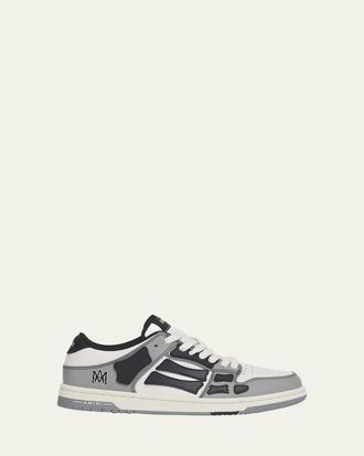 AMIRI Men's Crystal Skel Top Low Sneakers in Black Amiri