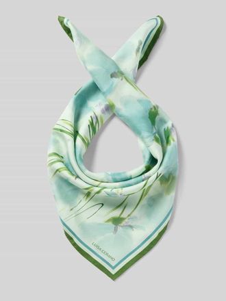 Luisa Cerano Luisa Cerano Seiden Schal aus reiner Seide mit Logo-Print in Hellgruen, Gr&ouml;&szlig;e 1