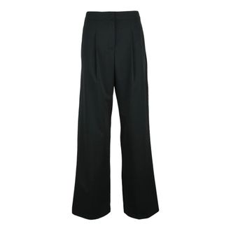 Max Mara Dames, Broeken, Zwart, Maat: L Polyamide