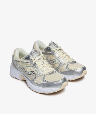Saucony Saucony Ride Millennium S60812-2 Womens Cream Silver Lifestyle Shoes TF8774
