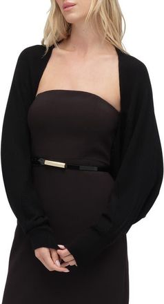 Favorite Daughter The Layla Rib Wool Shrug Cardigan in Black at Nordstrom, Size X-Small
