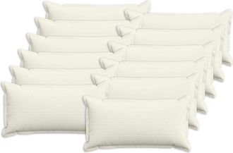 vidaXL Funda De Almohada 12 Uds. Houten Crema 40 X 80 Cm Pana Vidaxl