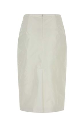 Jil Sander J03ma0302j70221 100 Optic White Gonne Skirt
