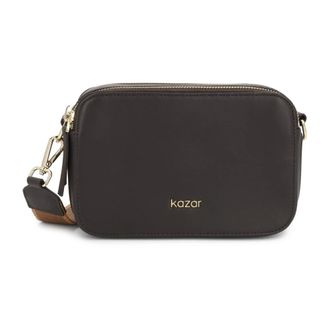 Kazar Leren Tas met Verwisselbare Riemen - Dames - Tassen - Bruin - Maat: ONE Size Leer