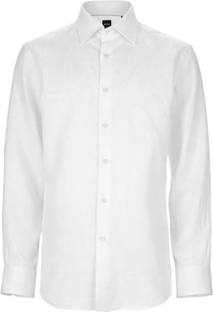 HUGO BOSS White Slim Solid Shirt