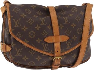 Louis Vuitton Saumur Monogram Canvas Brown Canvas Handbag (Pre-Owned)