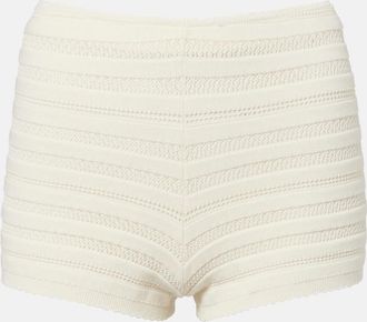 Faithfull The Brand Duma pointelle cotton-blend shorts