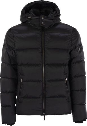 Moorer Brett Bomber Jacket - Heren - Gewatteerde jassen - Blauw - M - Leer - Jassen