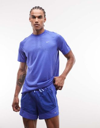 Nike Stride Dri-FIT - Pantaloncini da 5 blu con fodera