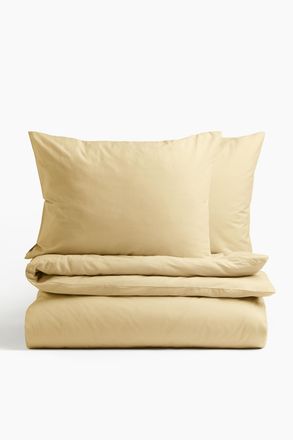 H&M Baumwollbettw&auml;sche f&uuml;r Doppel- und Kingsize-Betten - Mattgelb