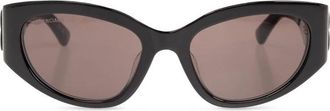 Balenciaga Zonnebril met Logo - Dames - Zonnebrillen - Zwart - ONE Size - Accessoires