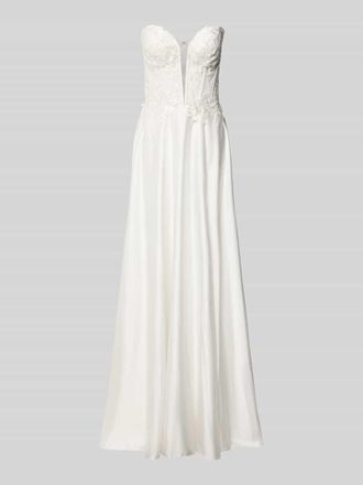 Mascara Brautkleid in semitransparentem Design in Weiss, Gr&ouml;&szlig;e 36
