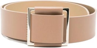 D.exterior Riem met vierkante gesp - Dames - Riemen - Beige - S - Leer - Accessoires
