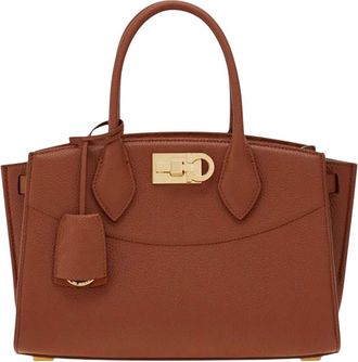 Ferragamo Brown Studio Large Tote