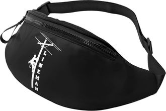 Generic I Love My Lineman Belt Bag Waist Pack Unisex Waistpacks For Outdoors Jogging Cycling 14X35Cm