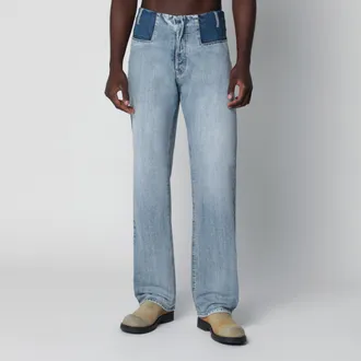 Maison Margiela Jeans patchwork in denim blu indaco