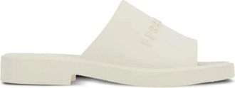 Ferragamo Giuneva Sandalen - Heren - Sandalen - Wit - 46 EU - Tweed - Schoenen