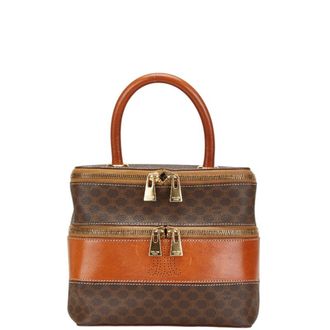 Celine Brown Pvc Leather Vanity Bag (Pre-Owned)