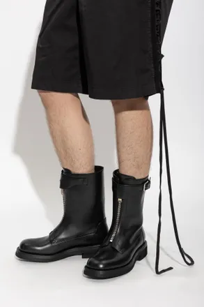 Alexander McQueen Biker Ankle Boots, Mens, Black
