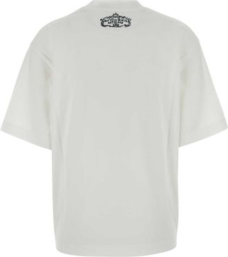 Bottega Veneta Womens White Cotton T-Shirt Exterior