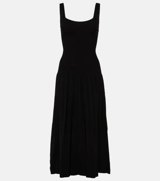 Staud Ellison pleated midi dress
