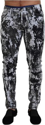 Dolce & Gabbana Tie Dye Skinny Denim Jeans - Heren - Slim Fit Jeans - Veelkleurig - L - Denim - Jeans