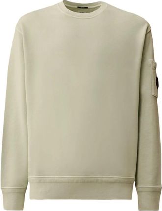 C.P. Company Sweatshirt met opgestikte zak - Heren - Sweatshirts - Beige - L - Katoen - Hoodies & sweatvesten