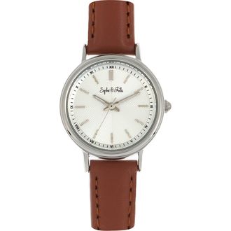 Sophie & Freda Sophie & Freda Berlin Leather-Band Watch in Brown at Nordstrom