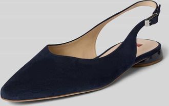 H&ouml;gl Pumps aus Leder mit Riemen und Dornschlie&szlig;e in Dunkelblau, Gr&ouml;&szlig;e 37