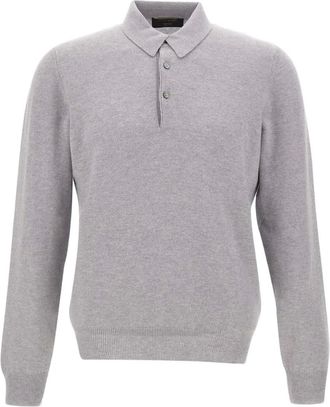 Gran Sasso Polo a maniche lunghe - Grigio