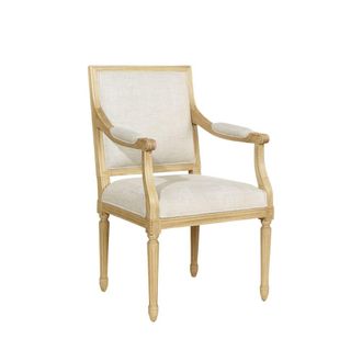 Robin des Bois Silla de mesa de madera maciza y lino premium lino