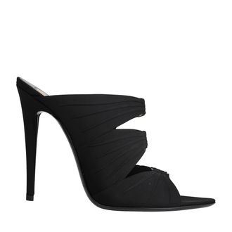 Saint Laurent Emilie Crepe Satin Mules
