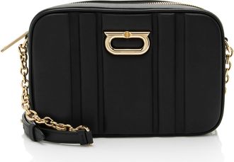 Ferragamo Embossed Leather Gancini Chain Camera Bag