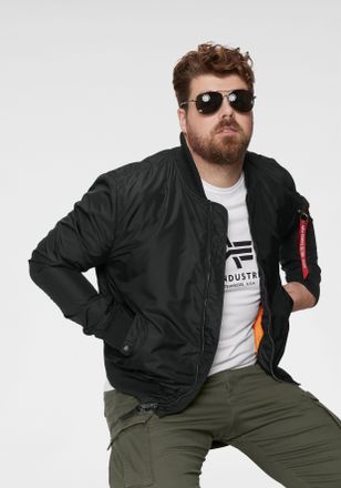 Alpha Industries Bomberjacke ALPHA INDUSTRIES MA-1 TT, Herren, Gr. 3XL, schwarz, Web, Obermaterial: 100% Nylon. Futter: 100% Nylon, unifarben, schmal normal, Rippb&uuml;ndc