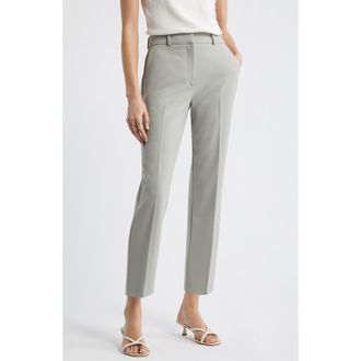 Nordstrom The Lena Slim Cropped Trousers in Green Chaparral at Nordstrom, Size 10