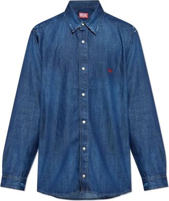 Diesel Denim shirt D-Simply - Heren - Spijkeroverhemden - Blauw - XL - Denim - Overhemden