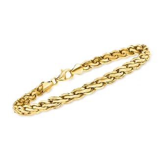 Ross-Simons 14kt Yellow Gold Flat Rope-Chain Bracelet