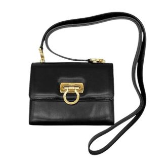 Ferragamo Pre-owned Shoulder bag - Dames - Pre-owned - Zwart - Maat: ONE Size Leer